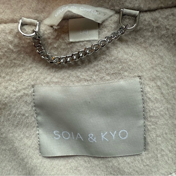 Soia & Kyo Avery Mixed Media Quilted Jacket Large Cream - Picture 7 of 10